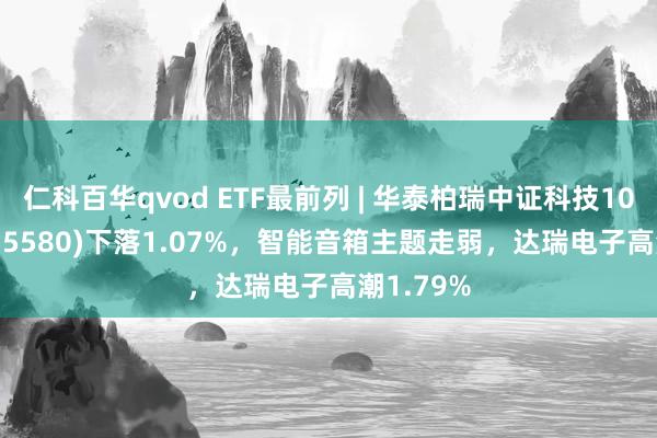 仁科百华qvod ETF最前列 | 华泰柏瑞中证科技100ETF(515580)下落1.07%，智能音箱主题走弱，达瑞电子高潮1.79%