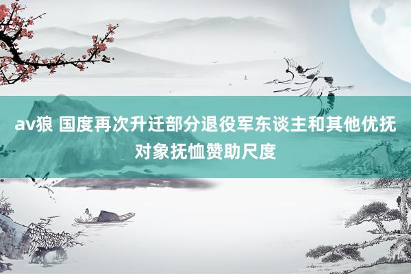 av狼 国度再次升迁部分退役军东谈主和其他优抚对象抚恤赞助尺度