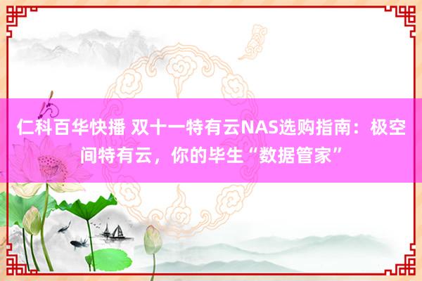 仁科百华快播 双十一特有云NAS选购指南：极空间特有云，你的毕生“数据管家”