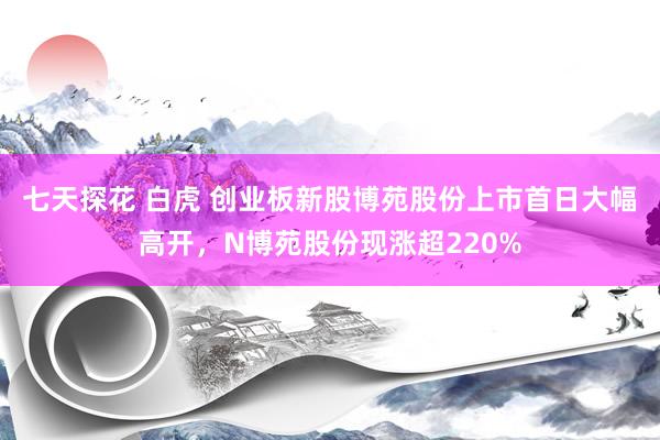 七天探花 白虎 创业板新股博苑股份上市首日大幅高开，N博苑股份现涨超220%