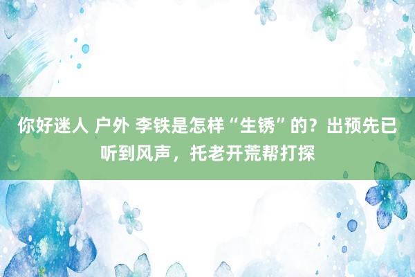 你好迷人 户外 李铁是怎样“生锈”的？出预先已听到风声，托老开荒帮打探