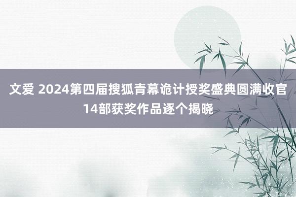 文爱 2024第四届搜狐青幕诡计授奖盛典圆满收官14部获奖作品逐个揭晓