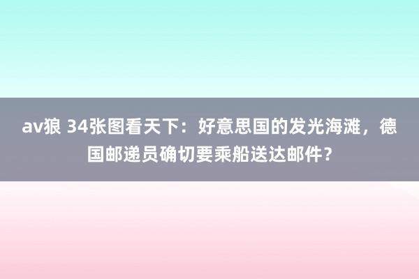 av狼 34张图看天下：好意思国的发光海滩，德国邮递员确切要乘船送达邮件？