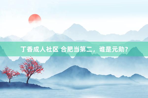 丁香成人社区 合肥当第二，谁是元勋？