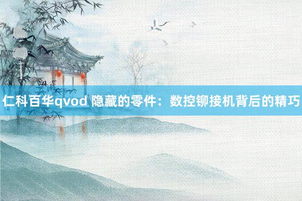 仁科百华qvod 隐藏的零件：数控铆接机背后的精巧