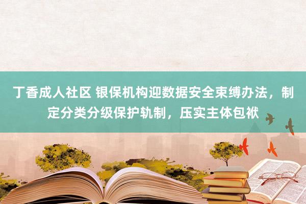 丁香成人社区 银保机构迎数据安全束缚办法，制定分类分级保护轨制，压实主体包袱