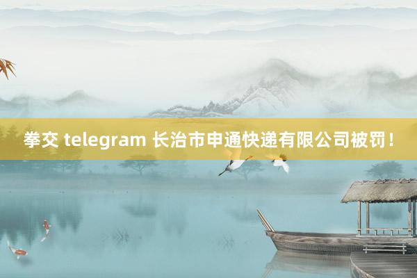 拳交 telegram 长治市申通快递有限公司被罚！
