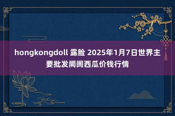hongkongdoll 露脸 2025年1月7日世界主要批发阛阓西瓜价钱行情