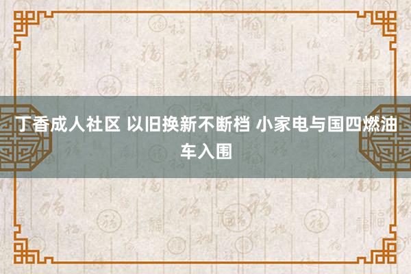 丁香成人社区 以旧换新不断档 小家电与国四燃油车入围