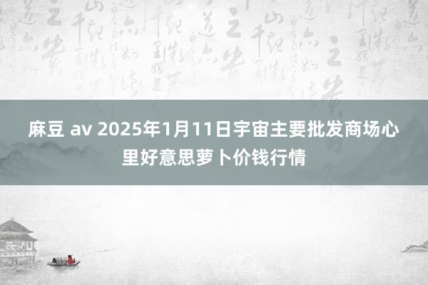 麻豆 av 2025年1月11日宇宙主要批发商场心里好意思萝卜价钱行情