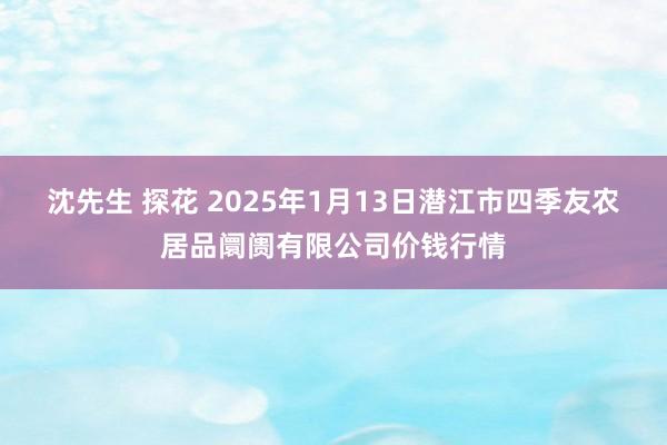 沈先生 探花 2025年1月13日潜江市四季友农居品阛阓有限公司价钱行情