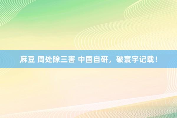 麻豆 周处除三害 中国自研，破寰宇记载！