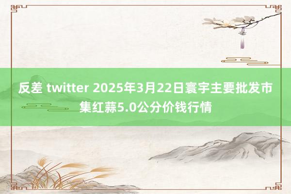 反差 twitter 2025年3月22日寰宇主要批发市集红蒜5.0公分价钱行情