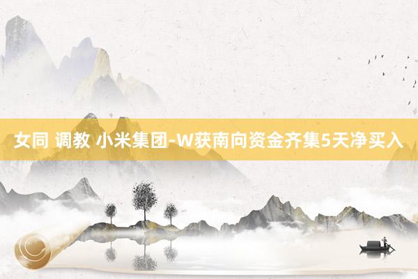 女同 调教 小米集团-W获南向资金齐集5天净买入