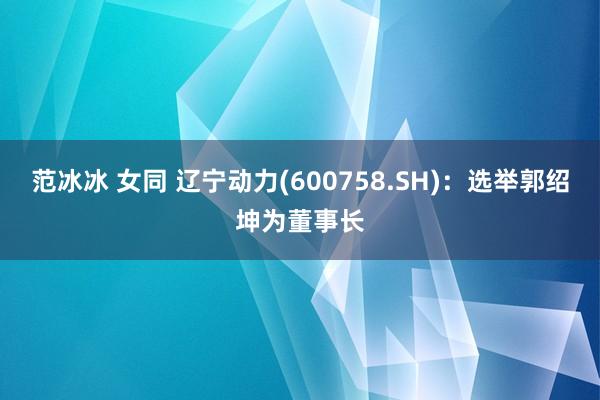 范冰冰 女同 辽宁动力(600758.SH)：选举郭绍坤为董事长