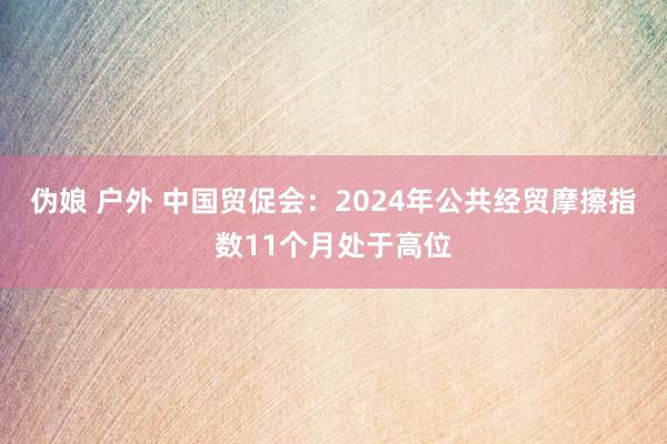 伪娘 户外 中国贸促会：2024年公共经贸摩擦指数11个月处于高位