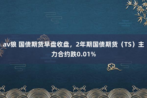 av狼 国债期货早盘收盘，2年期国债期货（TS）主力合约跌0.01%