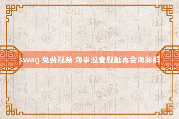 swag 免费视频 海事巡查舰艇再会海豚群