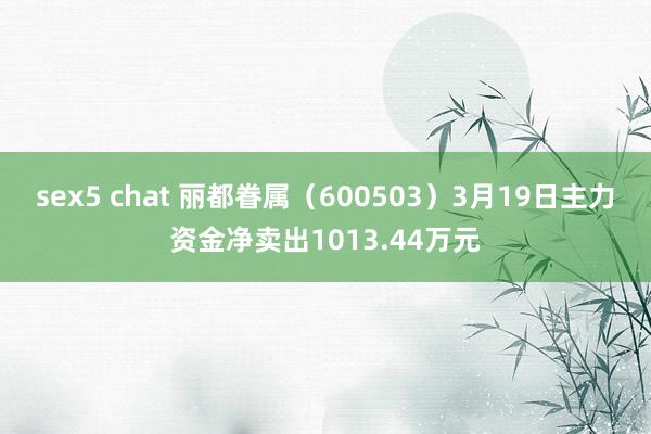 sex5 chat 丽都眷属（600503）3月19日主力资金净卖出1013.44万元