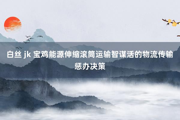 白丝 jk 宝鸡能源伸缩滚筒运输智谋活的物流传输惩办决策