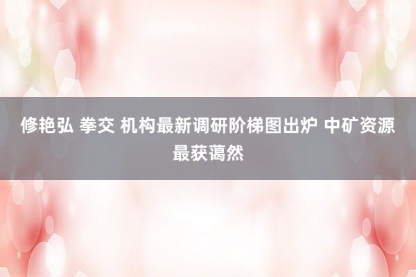 修艳弘 拳交 机构最新调研阶梯图出炉 中矿资源最获蔼然