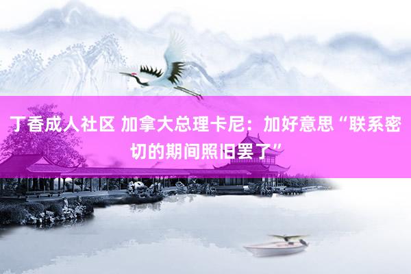 丁香成人社区 加拿大总理卡尼：加好意思“联系密切的期间照旧罢了”
